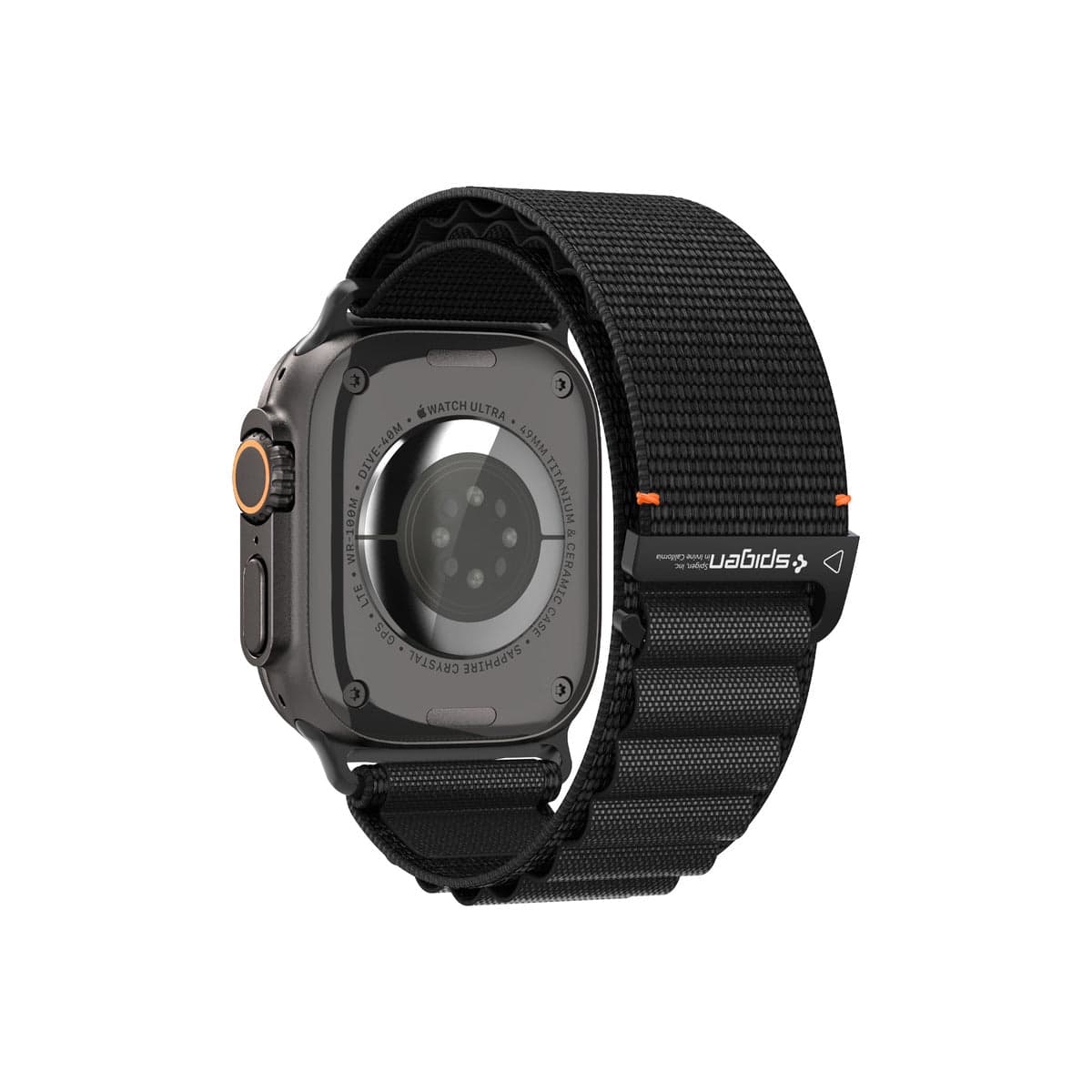 Řemínek pro Apple Watch 49mm/46mm/45mm/44mm Spigen Fabric Band - černý