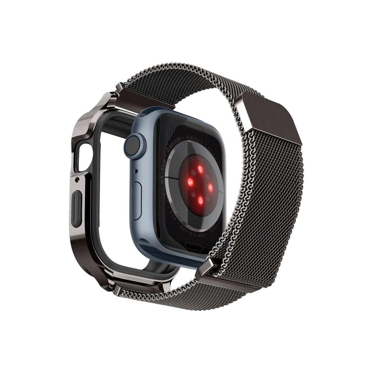 Řemínek pro Apple Watch 42/44/45/49 mm Spigen Metal Fit Pro - šedý