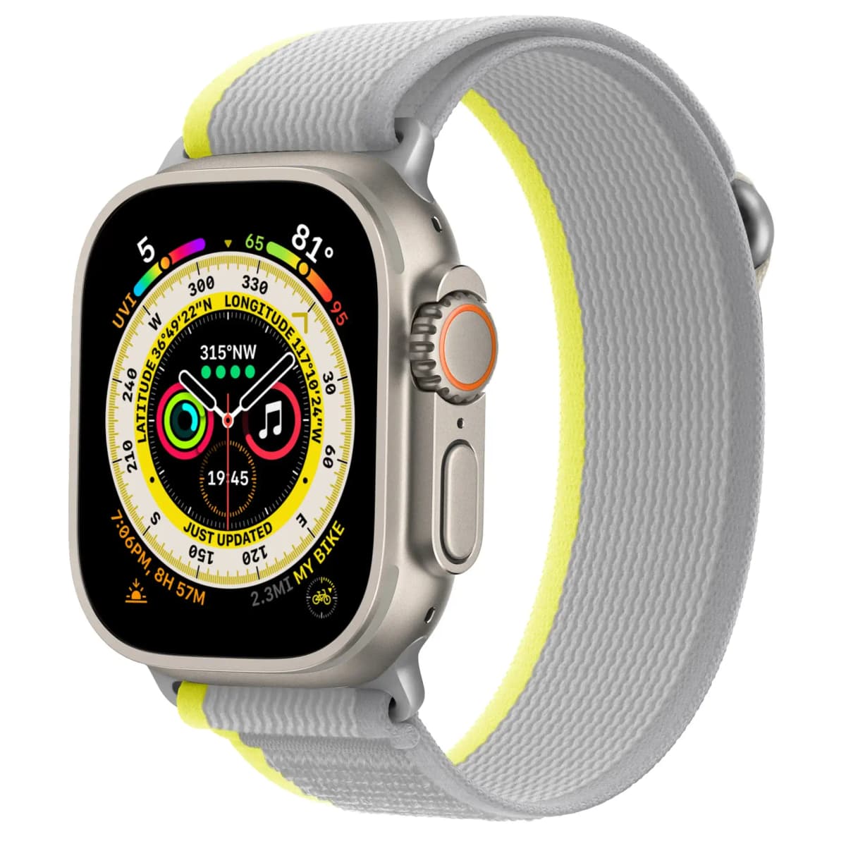 Cubenest Řemínek na Apple Watch Trailový tah žluto-šedý