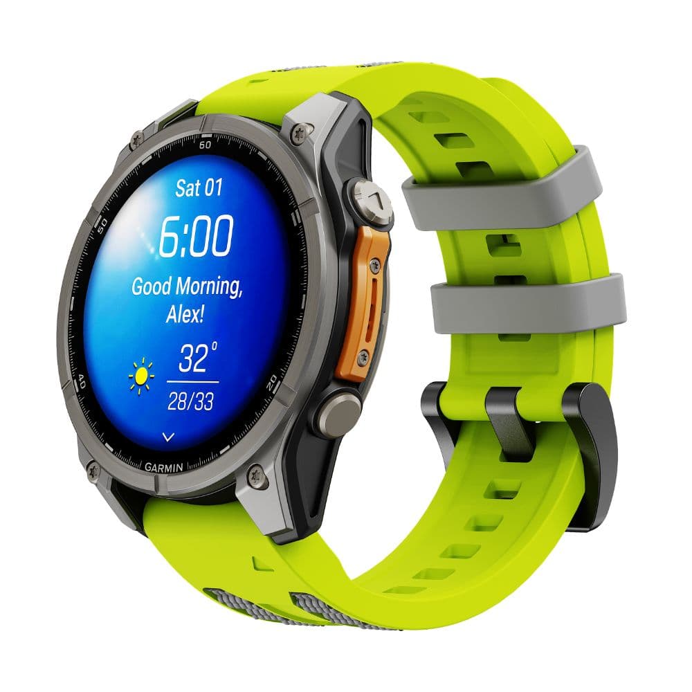 Cubenest Prémiový sportovní řemínek na Garmin Watch QuickFit 26 mm žluto-šedý