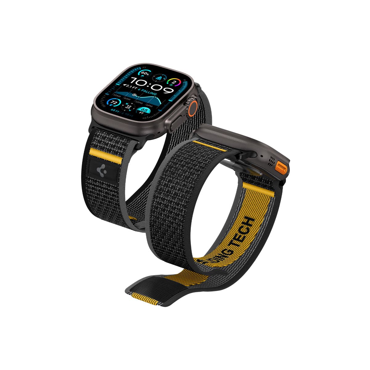 Řemínek pro Apple Watch 44mm/45mm/46mm/49mm Spigen Athlex Air Active Band - černý