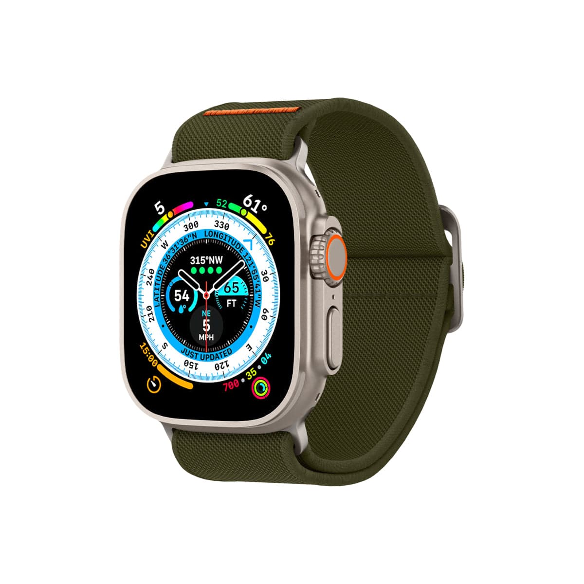 Řemínek pro Apple Watch 42/44/45/49mm Spigen Lite Fit Ultra - khaki