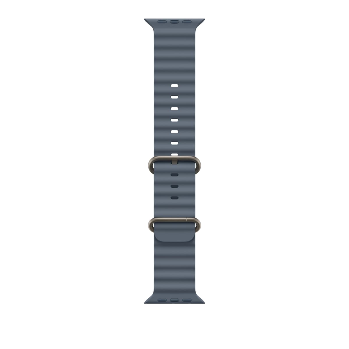 Řemínek pro Apple Watch 44/45/46/49 mm Apple ocelově modrý Oceánský - provedení z přírodního titanu
