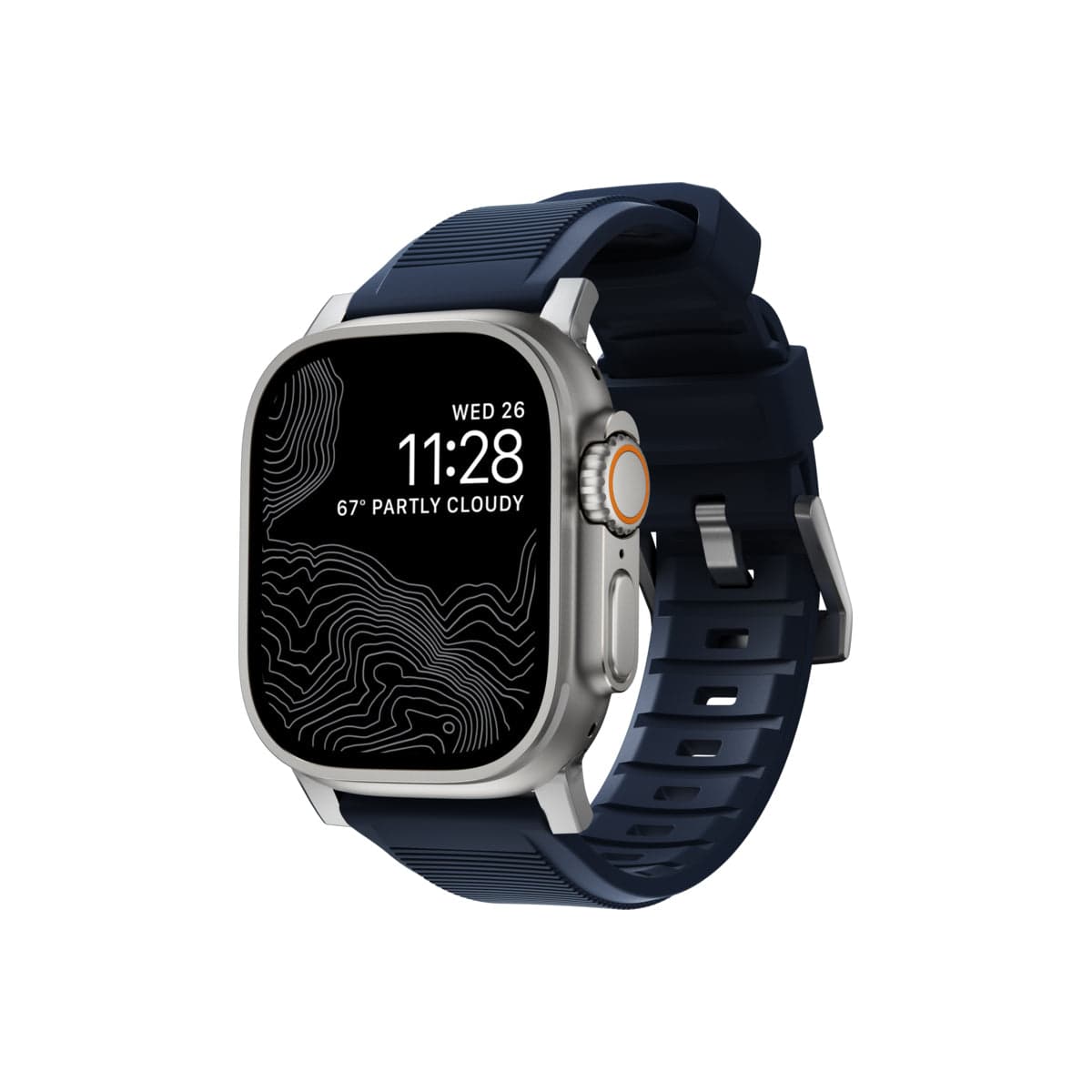 Řemínek pro Apple Watch 42/44/45/49 mm Nomad Rugged Strap - modrý
