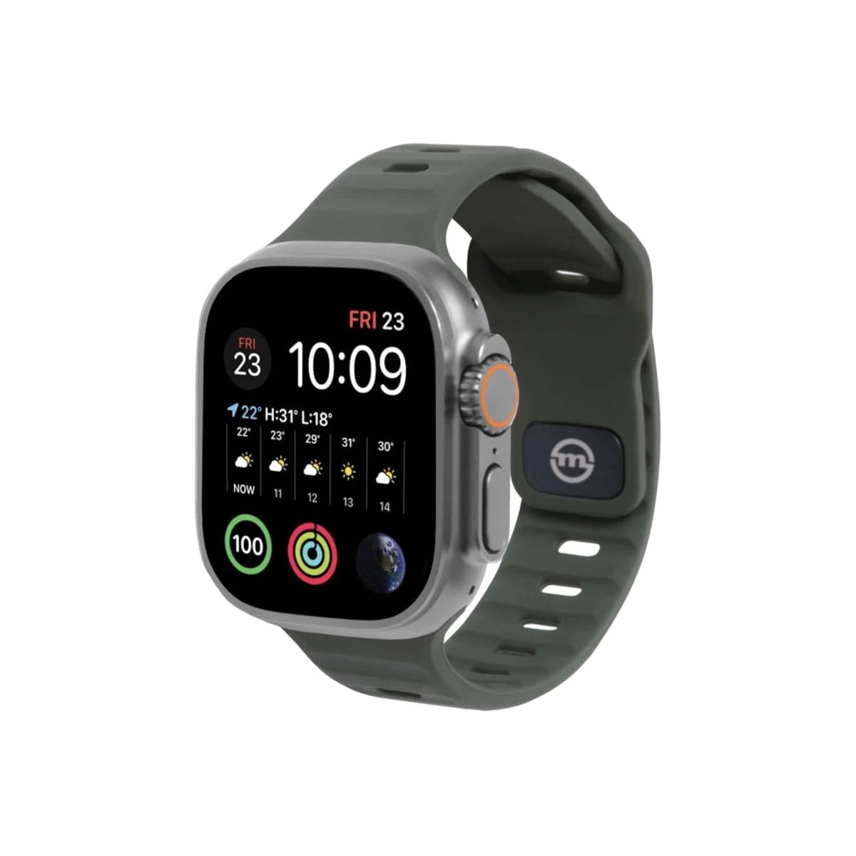Řemínek pro Apple Watch 42/44/45/49 mm Mobile Origin Strap - tmavě zelený