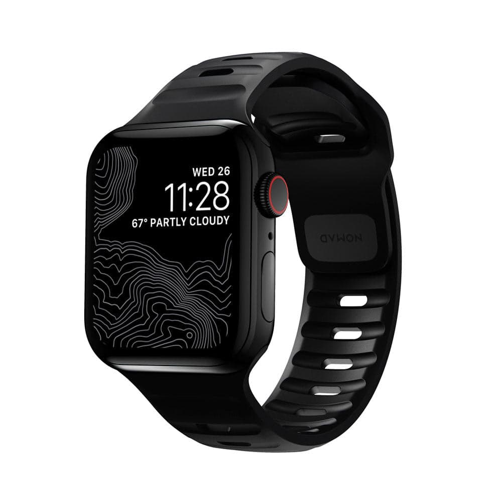 Řemínek na Apple Watch 44/42/45/49 mm Nomad Sport Strap vel. M/L - černý