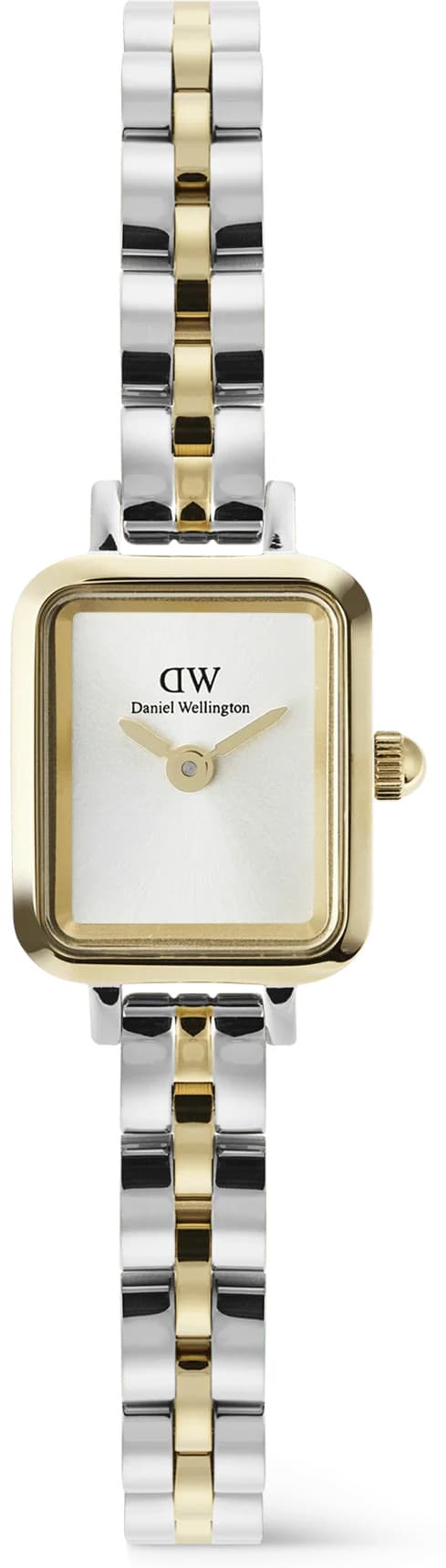 Daniel Wellington Quadro Mini 15.4x18.2 Arch 3-Link White Sunray Two Tone G S DW00100925