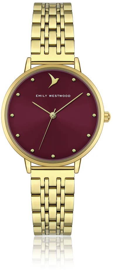 Emily Westwood Burgundy Gold Chic EKK-5714GQ