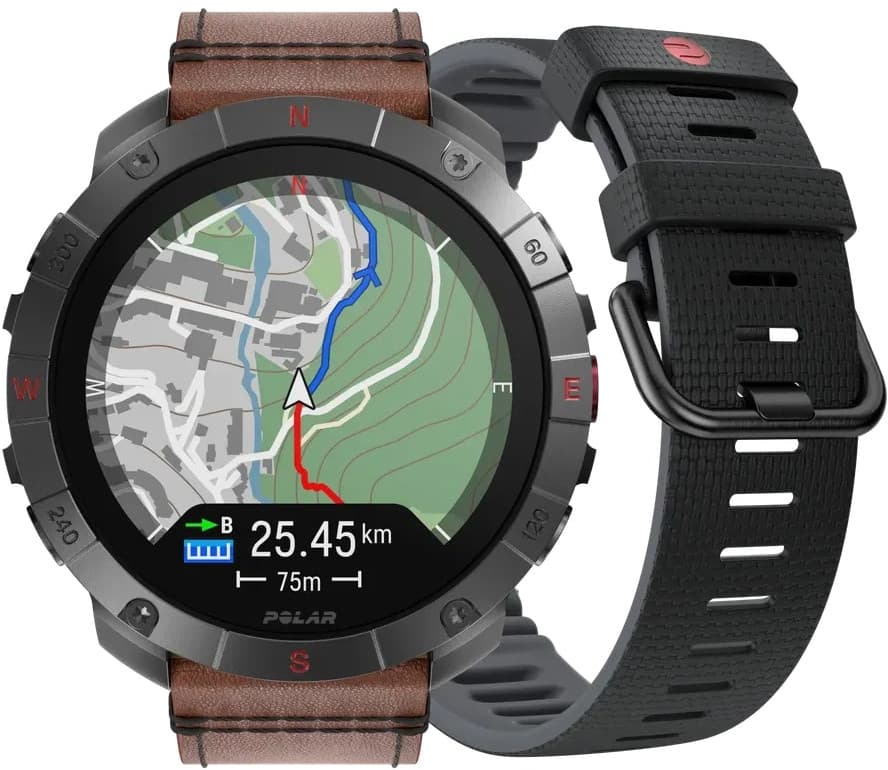 Polar POLAR GRIT X2 PRO Titanium Brown M/L + silikonový řemínek